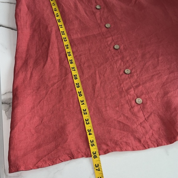 Terzo Millennio linen dress sleeveless size M salmon made in Italy - Picture 10 of 12
